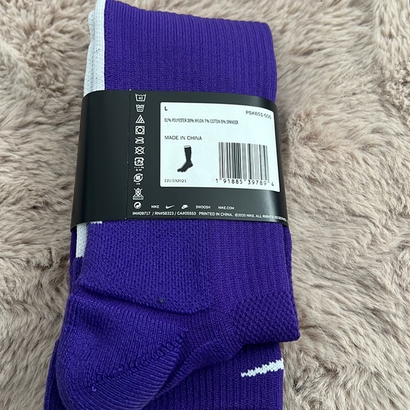 Nike NBA Authentics Socks Quick Grip L Player Team Issued Elite Knee Length - Picture 2 of 2